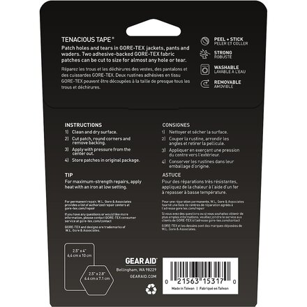 Gear Aid - GORE-TEX Patches: 2.5 Hex and 4in Rectangle