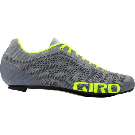Giro - Empire E70 Knit Cycling Shoe - Men's - Grey Heather/Highlight Yellow
