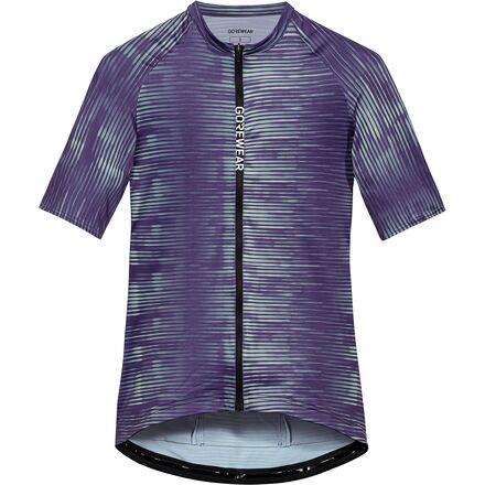 GOREWEAR - SPINSHIFT Pixel Short-Sleeve Jersey - Women's - Purple Indigo/Spring Green