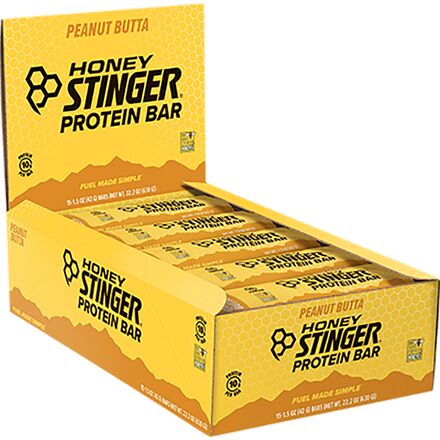 Honey Stinger - Protein Bar - 10g - 15 Pack - Peanut Butta