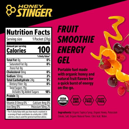 Honey Stinger - Organic Energy Gels - 24-Pack