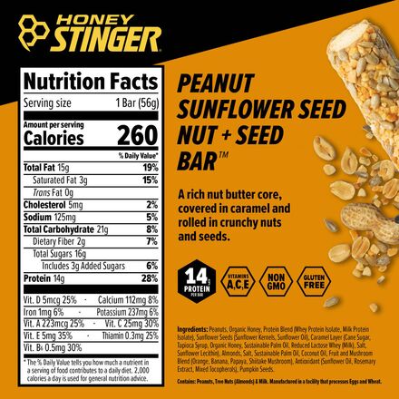 Honey Stinger - Nut + Seed Bar - 12-Pack