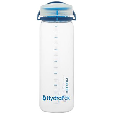 Hydrapak - Recon 750ml Water Bottle - Clear/Navy & Cyan