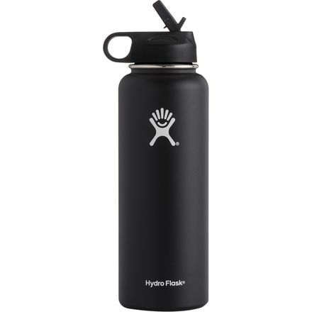 40 Oz Wide Mouth Water Bottle With Straw Lid