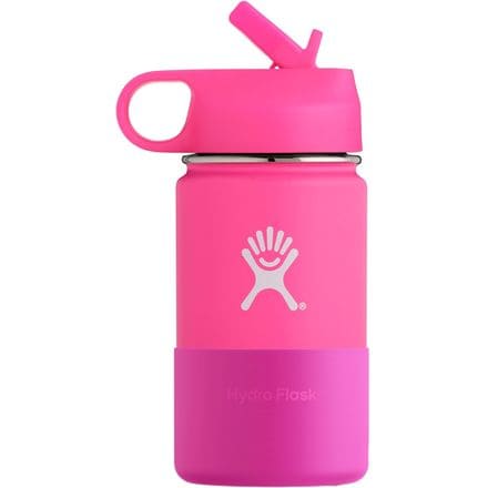Kid's 12 oz Wide Mouth Water Bottle w/ Straw Cap and Boot