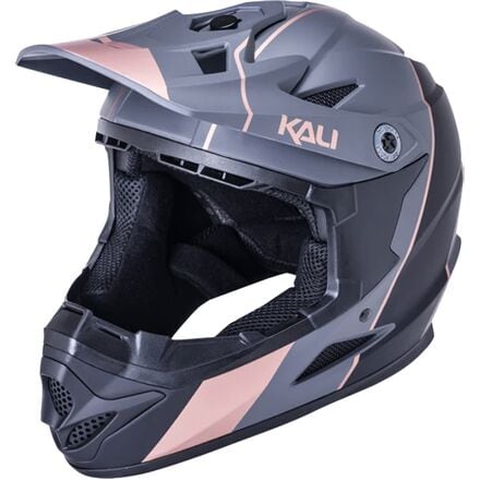 Kali Protectives - Zoka Full-Face Helmet- Kids' - Stripe Matte Black/Bronze