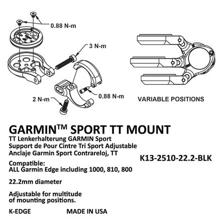 K-Edge - Sport TT Handlebar Computer Mount for Garmin
