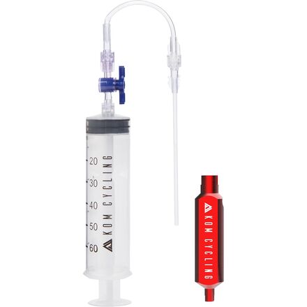 KOM Cycling - Sealant Injector with Valve Core Tool - Clear/Red