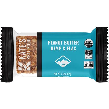 Kate's Real Food - Stash Bars - 6-Pack - Peanut Butter, Hemp & Flax
