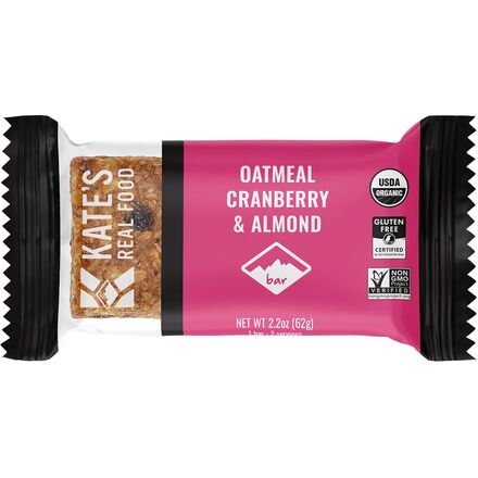 Kate's Real Food - Oatmeal Cranberry & Almond Bars - 12-Pack - Oatmeal Cranberry & Almond