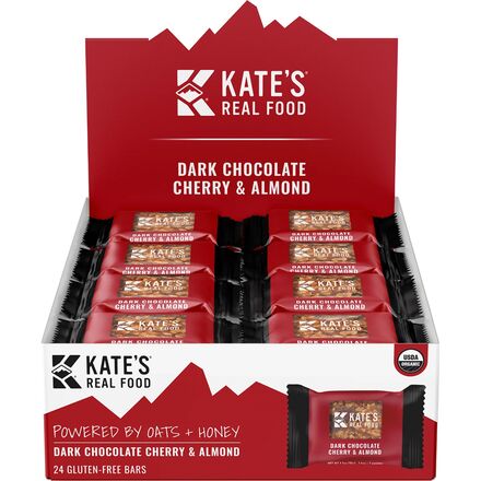 Kate's Real Food - Mini Energy Bars - Box of 24 - Dark Chocolate Cherry + Almond