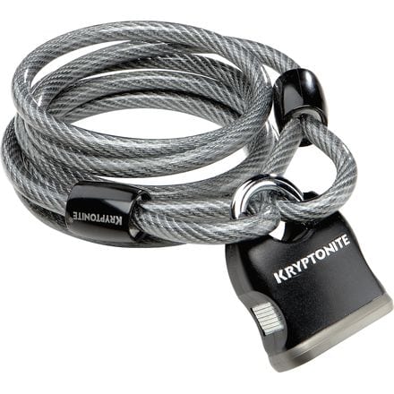 Kryptonite - KryptoFlex 818 Looped Cable & Key Padlock - Black