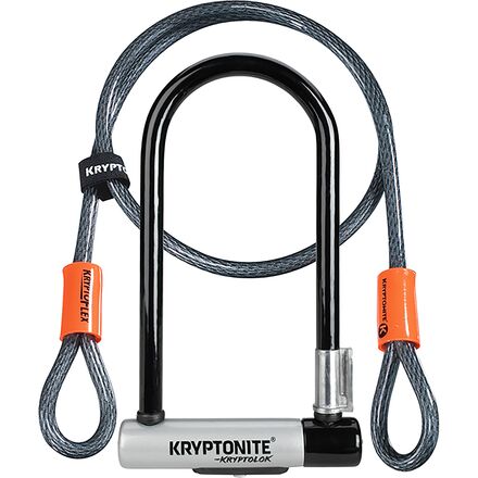 Kryptonite - KryptoLok STD Double Deadbolt U-Lock + 120cm Cable - Black/Grey