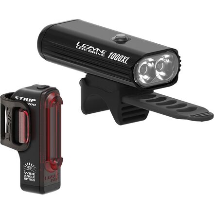 Lezyne - Lite Drive 1000XL + Strip Drive Light Pair - Black/Hi Gloss