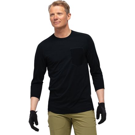 Norrona - Skibotn Wool 3/4-Sleeve T-Shirt - Men's - Caviar