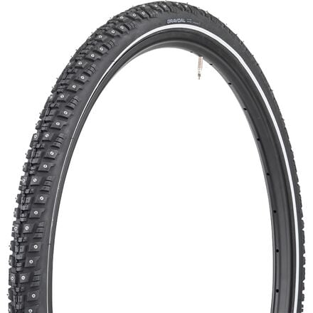 45NRTH - Gravdal 650b Studded Wire Bead Gravel Clincher Tire - Black, 33tpi, 240 Steel Carbide Studs