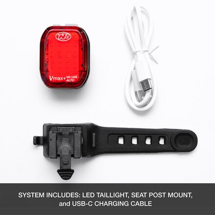 NiteRider - Vmax+ 180 Alto Tail Light - WITH BRAKE SENSING TECHNOLOGY
