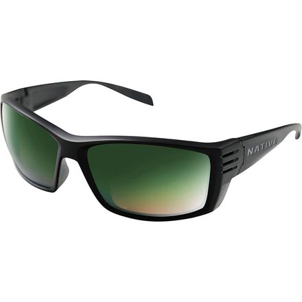 Native Eyewear - Raghorn Polarized Sunglasses - Matte Black/Green Reflex