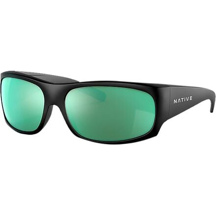 Native Eyewear - Versa SV Polarized Sunglasses - Matte Black/Green Reflex