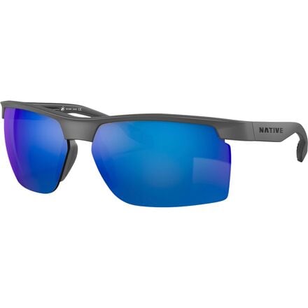 Native Eyewear - Ridge-Runner Polarized Sunglasses - Granite/Blue Reflex
