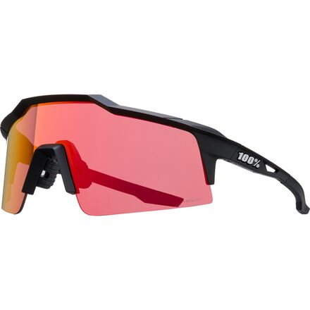 100% - Speedcraft SL Sunglasses - Soft Tact Black - HiPER Red Multilayer Mirror Lens
