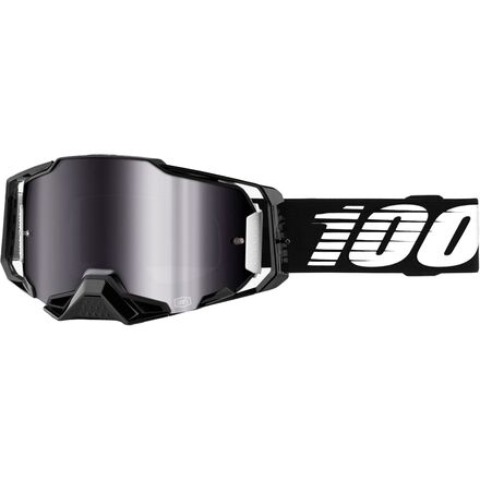 100% - Armega Goggles - Black/Mirror Silver Flash Lens