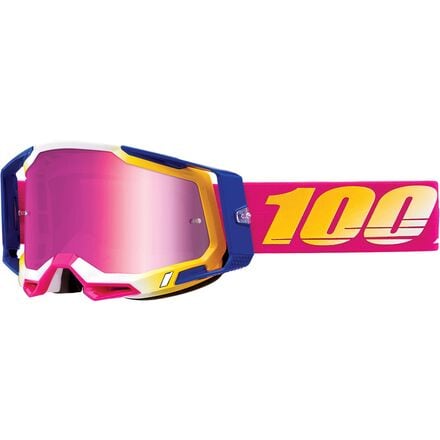 100% - RACECRAFT 2 Mirrored Lens Goggles - Mission/Mirror Pink Lens
