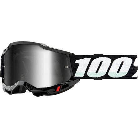 100% - Accuri 2 Mirrored Lens Goggles - Black/Mirror Silver Lens