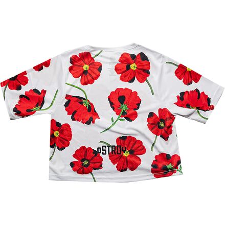 Ostroy - Red Poppies Crop Shirt - Women's