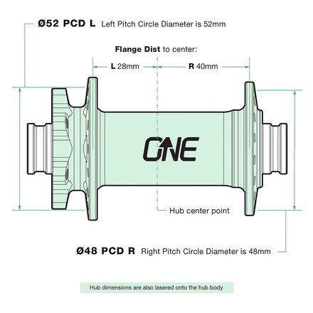 OneUp Components - Front Boost 6-Bolt Hub
