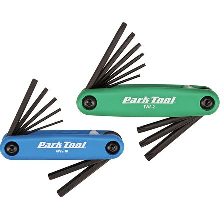 Park Tool - FWS-2 Fold-Up Hex and Torx Wrench Combo Set - Blue/Green