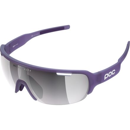 POC - Do Half Blade Sunglasses - Sapphire Purple Translucent/Violet Silver Mirror 10.0