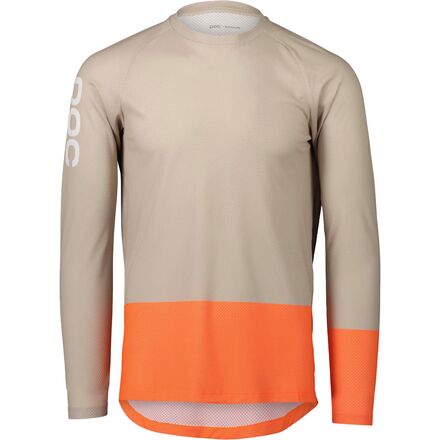 POC - MTB Pure Long-Sleeve Jersey - Men's - Light Sandstone Beige/Zink Orange