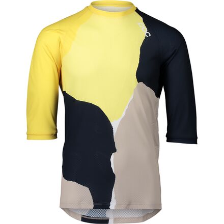 POC - MTB Pure 3/4-Sleeve Jersey - Men's - Color Splashes Multi Sulfur Yellow