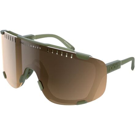 POC - Devour Sunglasses - Epidote Green Translucent/Brown Silver Mirror