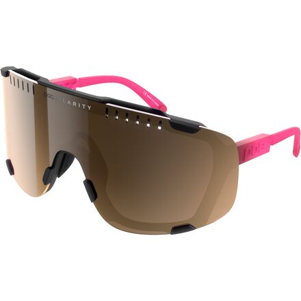 POC - Devour Sunglasses - Fluorescent Pink/Uranium Black Translucent/Brown/Silver Mirror