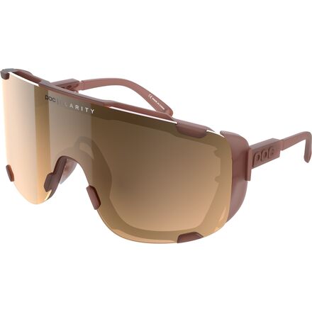 POC - Devour Ultra Sunglasses - Himalayan Salt Translucent/Brown/Silver Mirror