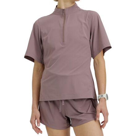 Pruzan - Aerostretch Zip Top - Women's - Twilight Mauve