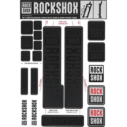 RockShox - Decal Kit - 30/32mm - Stealth Black