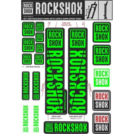 RockShox - Decal Kit - 30/32mm - Green
