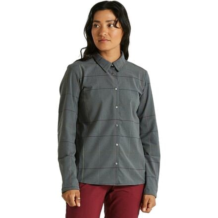 Specialized - x Fjallraven Rider's Long-Sleeve Flannel Shirt - Women's - Gray Flag Window