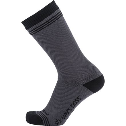 Showers Pass - Crosspoint Waterproof Wool Crew Socks - Grey/Black