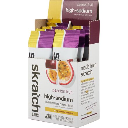 Skratch Labs - Hyper Hydration Drink Mix - 8-Pack - Passion Fruit