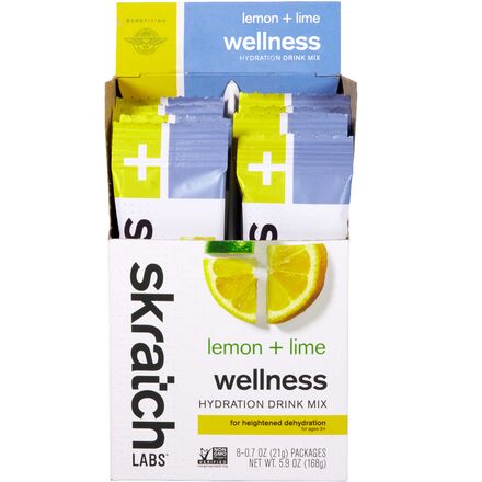 Skratch Labs - Wellness Hydration Drink Mix - 8-Pack - Lemon And Lime