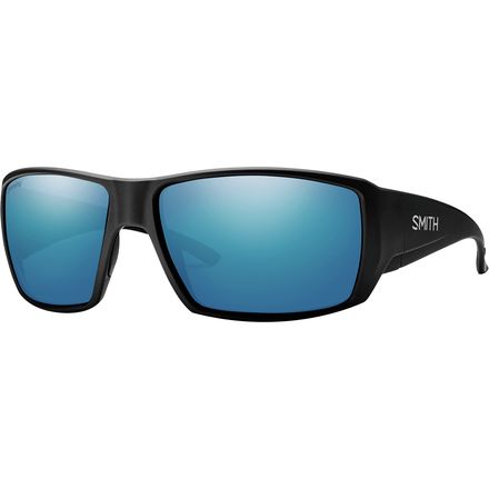 Smith - Guide's Choice ChromaPop Glass Polarized Sunglasses - Matte Black/Polarized Blue Mirror