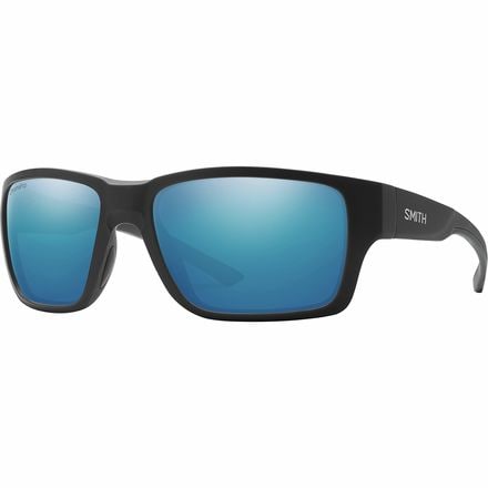 Smith - Outback ChromaPop Polarized Sunglasses - Matte Black-Chromapop Polarized Blue Mirror