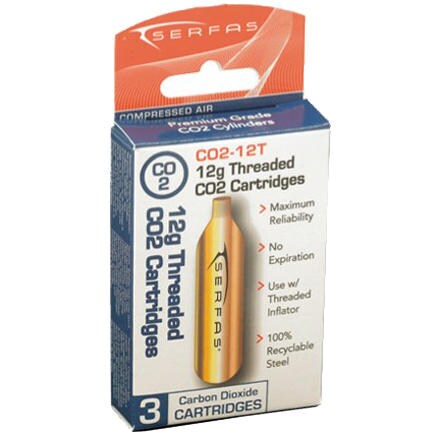 Serfas - CO2 12 Gram Cartridge - 3 Pack