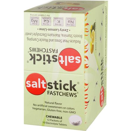 SaltStick  - Fastchews Chewable Electrolyte Tablets - Box of 12 Packets