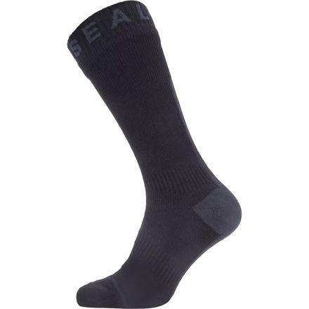 SealSkinz - Waterproof All Weather Mid-Length Hydrostop Sock - Black/Grey