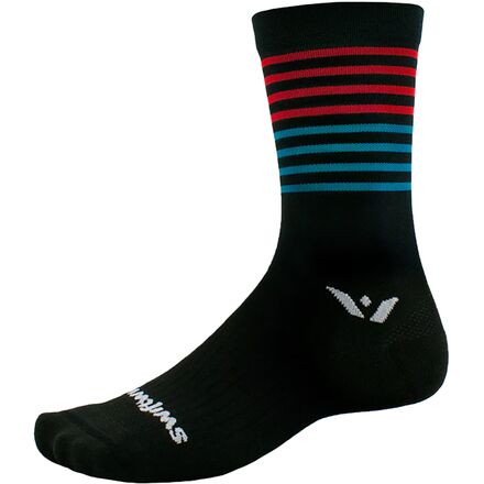 Swiftwick - Aspire Seven Stripe Sock - Stripe Red/Blue